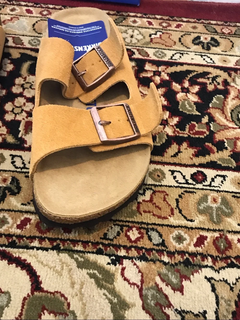 Birkenstock Arizona Suede Two-Buckle Sandals in Mink